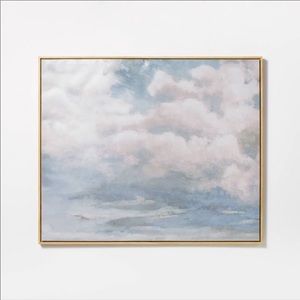 NEW 36" x 30" Clouds Framed Wall Canvas - Threshold designed with Studio McGee